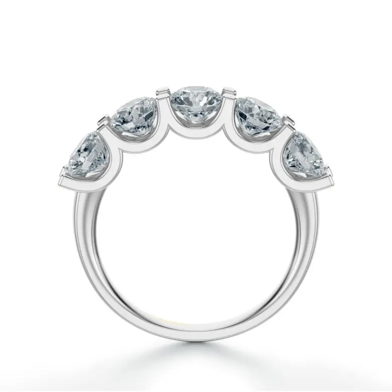 Pierścionek z dużymi diamentami białe złoto SBP_021